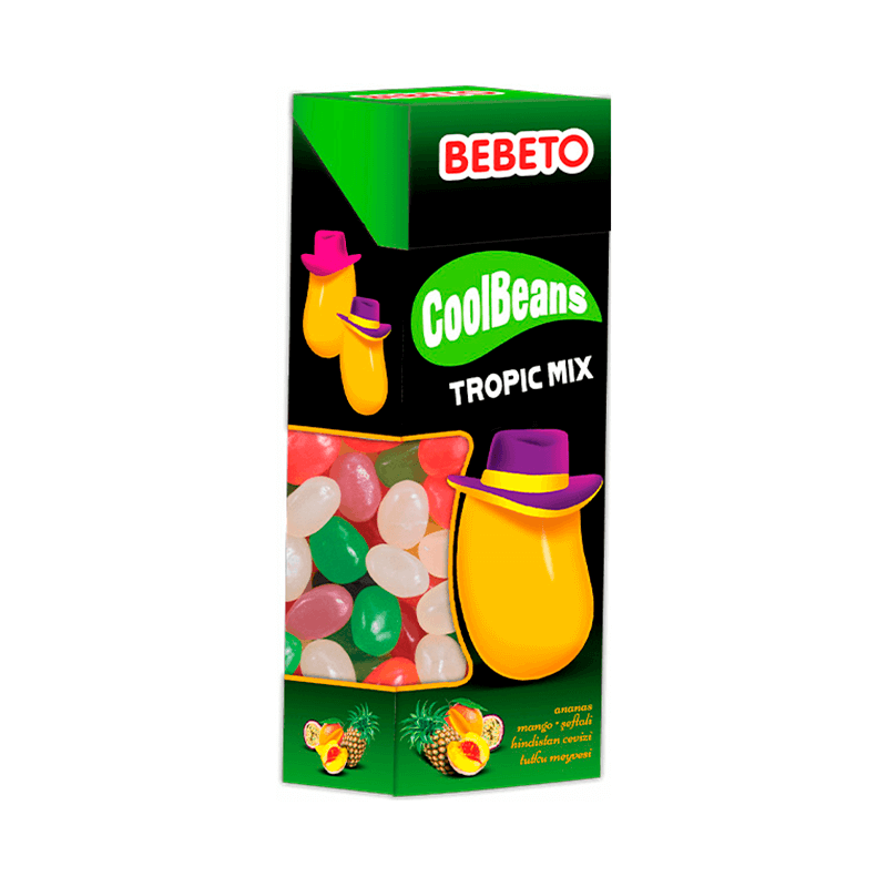 Купить Жевательные Бобы Bebeto Coolbeans Tropic Mix 40g недорого